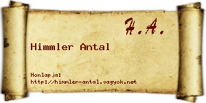Himmler Antal névjegykártya
